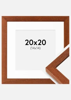 Ramme Hermes Kirsebær 20x20 cm - Passepartout Hvid 15x15 cm