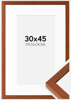 Ramme Hermes Kirsebær 30x45 cm - Passepartout Hvid 8x14 inches