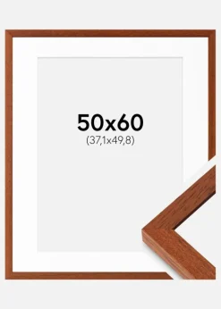 Ramme Hermes Kirsebær 50x60 cm - Passepartout Hvid 15x20 inches