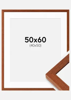 Ramme Hermes Kirsebær 50x60 cm - Passepartout Hvid 41x51 cm