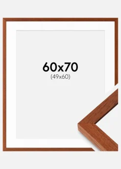 Ramme Hermes Kirsebær 60x70 cm - Passepartout Hvid 50x61 cm