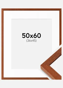 Ramme Hermes Kirsebær 50x60 cm - Passepartout Hvid 37x46 cm