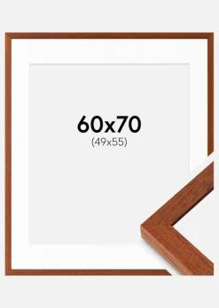Ramme Hermes Kirsebær 60x70 cm - Passepartout Hvid 50x56 cm