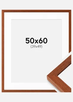 Ramme Hermes Kirsebær 50x60 cm - Passepartout Hvid 40x50 cm