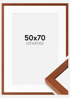 Ramme Hermes Kirsebær 50x70 cm - Passepartout Hvid 15x23 inches