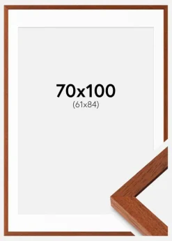 Ramme Hermes Kirsebær 70x100 cm - Passepartout Hvid 62x85 cm