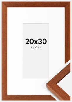 Ramme Hermes Kirsebær 20x30 cm - Passepartout Hvid 10x20 cm