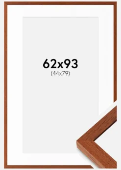 Ramme Hermes Kirsebær 62x93 cm - Passepartout Hvid 45x80 cm