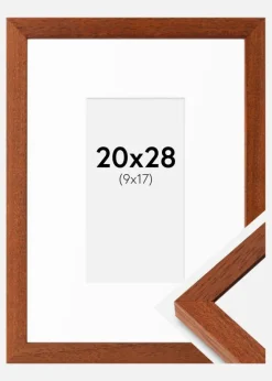 Ramme Hermes Kirsebær 20x28 cm - Passepartout Hvid 10x18 cm