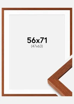 Ramme Hermes Kirsebær 56x71 cm - Passepartout Hvid 48x64 cm