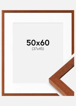 Ramme Hermes Kirsebær 50x60 cm - Passepartout Hvid 38x46 cm