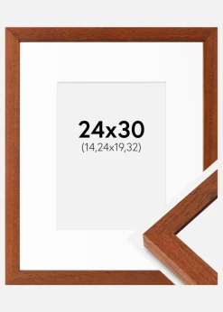 Ramme Hermes Kirsebær 24x30 cm - Passepartout Hvid 6x8 inches