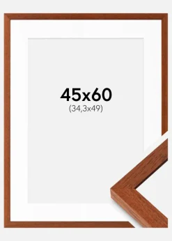 Ramme Hermes Kirsebær 45x60 cm - Passepartout Hvid B3 353x500 mm