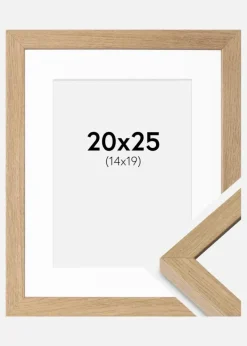 Ramme Hermes Naturlig Eg 20x25 cm - Passepartout Hvid 15x20 cm