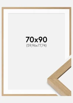 Ramme Hermes Naturlig Eg 70x90 cm - Passepartout Hvid 24x31 inches