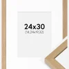 Ramme Hermes Naturlig Eg 24x30 cm - Passepartout Hvid 6x8 inches