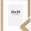 Ramme Hermes Naturlig Eg 20x25 cm - Passepartout Hvid 5x7 inches