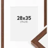 Ramme Hermes Teak 28x35 cm - Passepartout Hvid 20x25 cm