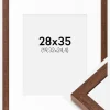 Ramme Hermes Teak 28x35 cm - Passepartout Hvid 8x10 inches