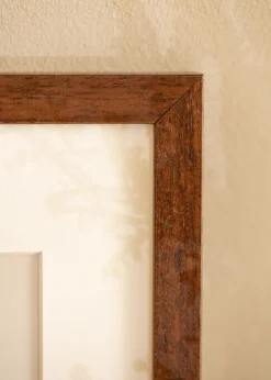 Ramme Hermes Teak 50x50 cm - Passepartout Hvid 16x16 inches