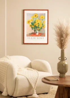 Ramme Hermes valnød 45x60 cm - Passepartout Hvid B3 353x500 mm