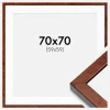 Ramme Hermes valnød 70x70 cm - Passepartout Hvid 60x60 cm