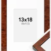Ramme Hermes valnød 13x18 cm - Passepartout Hvid 9x12 cm