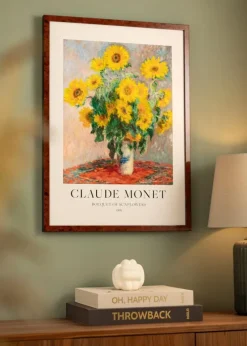 Ramme Hermes valnød 30x30 cm - Passepartout Hvid 8x8 inches