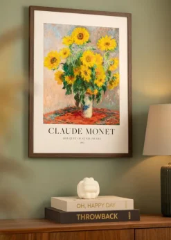 Ramme Hermes Valnød 70x70 cm - Passepartout Hvid 60x60 cm