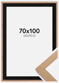 Ramme Hoei Bambus 70x100 cm - Passepartout Sort 61x91,5 cm