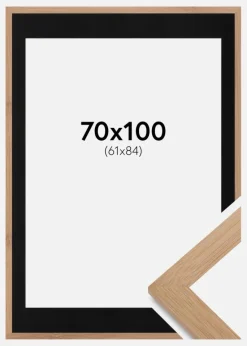 Ramme Hoei Bambus 70x100 cm - Passepartout Sort 62x85 cm