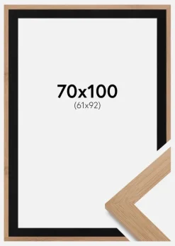 Ramme Hoei Bambus 70x100 cm - Passepartout Sort 62x93 cm