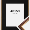 Ramme Horndal Brun 40x50 cm - Passepartout Sort 27x35 cm