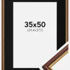 Ramme Horndal Brun 35x50 cm - Passepartout Sort 10x15 inches