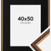 Ramme Horndal Brun 40x50 cm - Passepartout Sort 27,5x37 cm