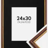 Ramme Horndal Brun 24x30 cm - Passepartout Sort 6x8 inches