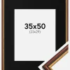 Ramme Horndal Brun 35x50 cm - Passepartout Sort 24x30 cm