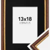 Ramme Horndal Brun 13x18 cm - Passepartout Sort 3,5x5 inches