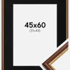 Ramme Horndal Brun 45x60 cm - Passepartout Sort 32x45 cm