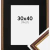 Ramme Horndal Brun 30x40 cm - Passepartout Sort 20x28 cm