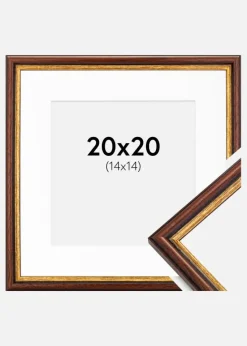 Ramme Horndal Brun 20x20 cm - Passepartout Hvid 15x15 cm