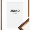 Ramme Horndal Brun 30x40 cm - Passepartout Hvid 20x30 cm