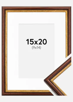 Ramme Horndal Brun 15x20 cm - Passepartout Hvid 10x15 cm