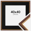 Ramme Horndal Brun 40x40 cm - Passepartout Sort 30x30 cm