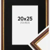Ramme Horndal Brun 20x25 cm - Passepartout Sort 13x19,5 cm