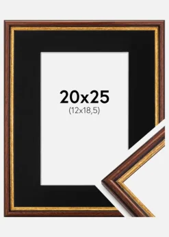 Ramme Horndal Brun 20x25 cm - Passepartout Sort 13x19,5 cm