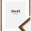 Ramme Horndal Brun 34x42 cm - Passepartout Hvid 26x34 cm