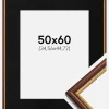 Ramme Horndal Brun 50x60 cm - Passepartout Sort 14x18 inches