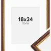 Ramme Horndal Brun 18x24 cm - Passepartout Hvid 13x17 cm