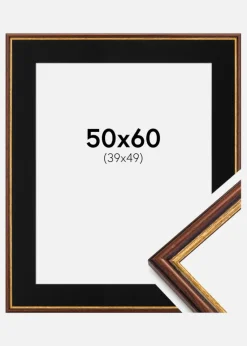 Ramme Horndal Brun 50x60 cm - Passepartout Sort 40x50 cm